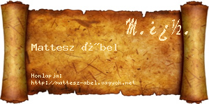 Mattesz Ábel névjegykártya